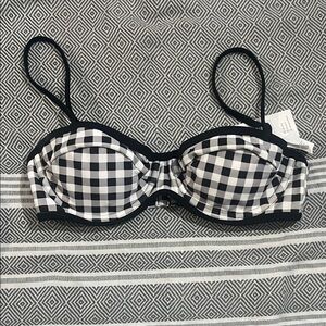 Cupshe Monochrome Checkered Bikini Top